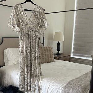 Vici Black and White Patterned Maxi Dress